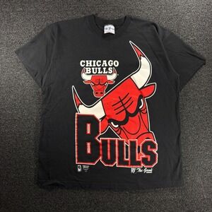 Vintage 90s Chicago Bulls The Game NBA Mens L Single Stitch Black Made USA